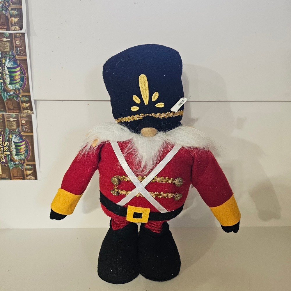 Nutcracker Gnome Plush Christmas Soldier Red Uniform Holiday Decor 18 Inch